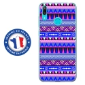 TPU0Y62019AZTEQUEBLEUVIO - Coque souple pour Huawei Y6 (2019) avec impression Motifs aztèque bleu et violet