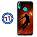 TPU0Y62019BALLONFOOT - Coque souple pour Huawei Y6 (2019) avec impression Motifs Ballon de football enflammé