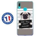 TPU0Y62019DOGPRISONTRISTE - Coque souple pour Huawei Y6 (2019) avec impression Motifs bulldog prisonnier