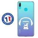 TPU0Y62019SINGECASQ - Coque souple pour Huawei Y6 (2019) avec impression Motifs singe avec son casque