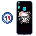TPU0Y62019SKULLFLOWER - Coque souple pour Huawei Y6 (2019) avec impression Motifs skull fleuri