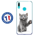 TPU0Y72019CHATYEUXBLEU - Coque souple pour Huawei Y7 (2019) avec impression Motifs chat yeux bleus