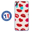 TPU0Y72019LIPS - Coque souple pour Huawei Y7 (2019) avec impression Motifs lèvres et coeurs rouges