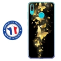 TPU0Y72019PAPILLONSDORES - Coque souple pour Huawei Y7 (2019) avec impression Motifs papillons dorés