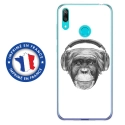 TPU0Y72019VIEUSINGECASQ - Coque souple pour Huawei Y7 (2019) avec impression Motifs singe avec casque