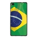 TPU1ASCENDP8DRAPBRESIL - Coque Souple en gel noir pour Huawei Ascend P8 avec impression Motifs drapeau du Brésil