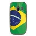 TPU1ASHA302DRAPBRESIL - Coque souple pour Nokia Asha 302 avec impression Motifs drapeau du Brésil