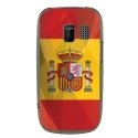 TPU1ASHA302DRAPESPAGNE - Coque souple pour Nokia Asha 302 avec impression Motifs drapeau de l'Espagne