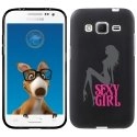 TPU1COREPRIMESEXYGIRL - Coque Souple en gel noir pour Samsung Galaxy Core Prime avec impression Motifs Sexy Girl