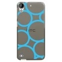 TPU1DES630RONDSBLEUS - Coque souple pour HTC Desire 630 avec impression Motifs ronds bleus