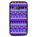 TPU1G318AZTEQUEBLEUVIOLET - Coque Souple en gel pour Samsung Galaxy Trend 2 Lite avec impression aztèque bleu et violet