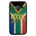 TPU1G318GOLDAFRIQUESUD - Coque Souple en gel pour Samsung Galaxy Trend 2 Lite avec impression logo rugby doré et drapeau de 