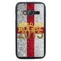 TPU1G318GOLDANGLETERRE - Coque Souple en gel pour Samsung Galaxy Trend 2 Lite avec impression logo rugby doré et drapeau de 