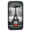 TPU1G318PARIS2CV - Coque Souple en gel pour Samsung Galaxy Trend 2 Lite avec impression Paris et 2CV rouge
