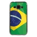 TPU1GALJ1DRAPBRESIL - Coque souple pour Samsung Galaxy J1 SM-J100F avec impression Motifs drapeau du Brésil