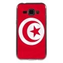 TPU1GALJ1DRAPTUNISIE - Coque souple pour Samsung Galaxy J1 SM-J100F avec impression Motifs drapeau de la Tunisie