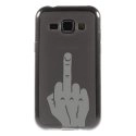 TPU1GALJ1MAINDOIGT - Coque souple pour Samsung Galaxy J1 SM-J100F avec impression Motifs doigt d'honneur