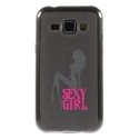 TPU1GALJ1SEXYGIRL - Coque souple pour Samsung Galaxy J1 SM-J100F avec impression Motifs Sexy Girl