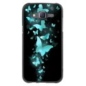 TPU1GALJ5PAPILLONSBLEUS - Coque Souple en gel pour Samsung Galaxy J5 avec impression Motifs papillons bleus