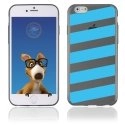 TPU1IPHONE6BANDESBLEUES - Coque Souple en gel pour Apple iPhone 6 avec impression bandes bleues
