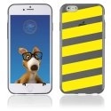 TPU1IPHONE6BANDESJAUNES - Coque Souple en gel pour Apple iPhone 6 avec impression bandes jaunes