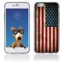 TPU1IPHONE6DRAPUSAVINTAGE - Coque Souple en gel pour Apple iPhone 6 avec impression drapeau USA vintage