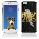 TPU1IPHONE6GOLDALLBLACKS - Coque Souple en gel pour Apple iPhone 6 avec impression logo rugby doré et drapeau des All Blacks