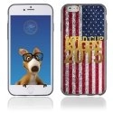 TPU1IPHONE6GOLDUSA - Coque Souple en gel pour Apple iPhone 6 avec impression logo rugby doré et drapeau des ??tats-Unis
