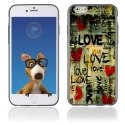 TPU1IPHONE6LOVEVINTAGE - Coque Souple en gel pour Apple iPhone 6 avec impression Love Vintage