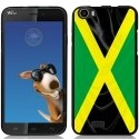 TPU1LENNYDRAPJAMAIQUE - Coque Souple en gel noire pour Wiko Lenny avec impression Motifs drapeau de la Jamaïque