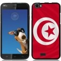 TPU1LENNYDRAPTUNISIE - Coque Souple en gel noire pour Wiko Lenny avec impression Motifs drapeau de la Tunisie
