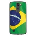 TPU1LGK7DRAPBRESIL - Coque souple pour LG K7 avec impression Motifs drapeau du Brésil