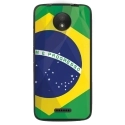 TPU1MOTOCDRAPBRESIL - Coque souple pour Motorola Moto C avec impression Motifs drapeau du Brésil