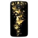 TPU1MOTOCPAPILLONSDORES - Coque souple pour Motorola Moto C avec impression Motifs papillons dorés