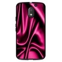 TPU1MOTOE3SOIEROSE - Coque souple pour Motorola Moto E3 avec impression Motifs soie drapée rose