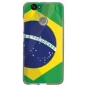 TPU1NOVADRAPBRESIL - Coque souple pour Huawei Nova avec impression Motifs drapeau du Brésil