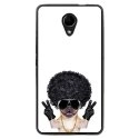 TPU1ROBBYDOGGANGSTER - Coque souple pour Wiko Robby avec impression Motifs bulldog gangster