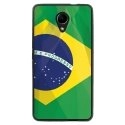 TPU1ROBBYDRAPBRESIL - Coque souple pour Wiko Robby avec impression Motifs drapeau du Brésil
