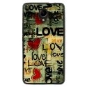 TPU1ROBBYLOVEVINTAGE - Coque souple pour Wiko Robby avec impression Motifs Love Vintage