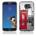 TPU1S6EDGECABINEUK - Coque Souple en gel pour Samsung Galaxy S6 Edge avec impression cabine téléphonique UK rouge
