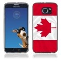 TPU1S6EDGEDRAPCANADA - Coque Souple en gel pour Samsung Galaxy S6 Edge avec impression drapeau du Canada