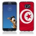 TPU1S6EDGEDRAPTUNISIE - Coque Souple en gel pour Samsung Galaxy S6 Edge avec impression drapeau de la Tunisie