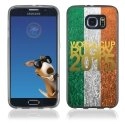TPU1S6EDGEGOLDIRLANDE - Coque Souple en gel pour Samsung Galaxy S6 Edge avec impression logo rugby doré et drapeau de l'Irl