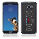 TPU1S6EDGEMP3 - Coque Souple en gel pour Samsung Galaxy S6 Edge avec impression lecteur MP3