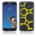 TPU1S6EDGERONDSJAUNES - Coque Souple en gel pour Samsung Galaxy S6 Edge avec impression ronds jaunes