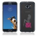TPU1S6EDGESEXYGIRL - Coque Souple en gel pour Samsung Galaxy S6 Edge avec impression Sexy Girl