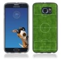 TPU1S6EDGETERRAINFOOT - Coque Souple en gel pour Samsung Galaxy S6 Edge avec impression terrain de football