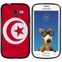 TPU1S7390DRAPTUNISIE - Coque Souple en gel noir pour Galaxy Trend Lite avec impression Motifs drapeau de la Tunisie