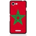 TPU1XPE3DRAPMAROC - Coque souple pour Sony Xperia E3 avec impression Motifs drapeau du Maroc