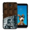 TPU1XPE4CHOCOLAT - Coque Souple en gel noir pour Sony Xperia E4 avec impression Motifs tablette de chocolat